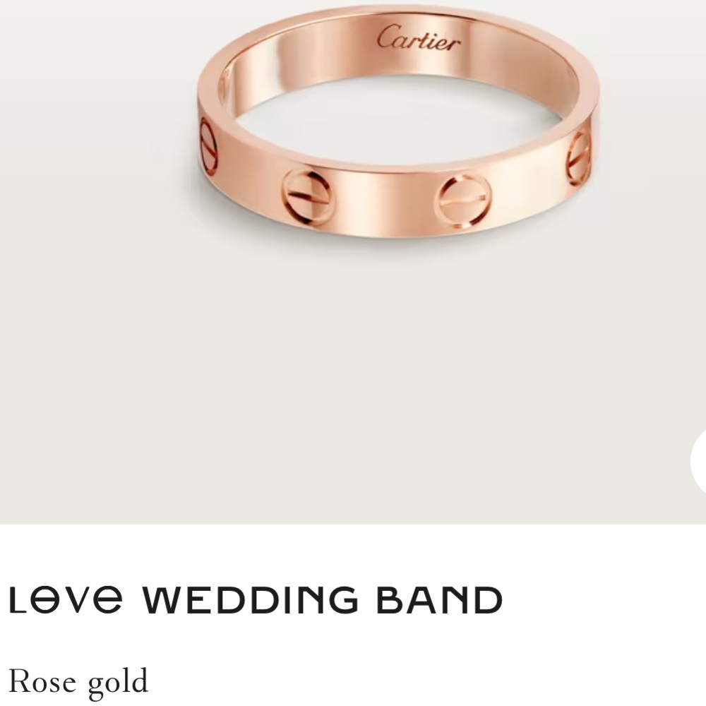 EUC Cartier Rose Gold Love Band